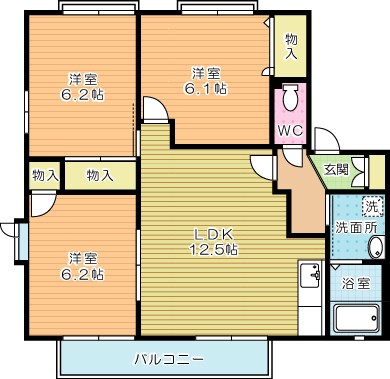 ディアス曽根 C棟の間取り写真