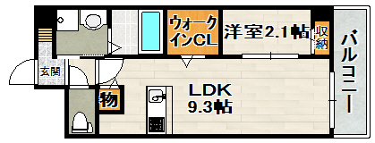 ONLYONE伊丹千僧の間取り写真