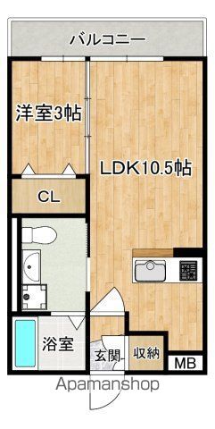 近鉄奈良線 新大宮駅 徒歩16分 3階建 築19年の間取り写真