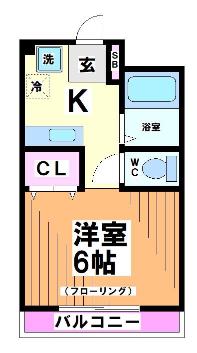 小田急線 豪徳寺駅 徒歩1分 3階建 築26年の間取り写真