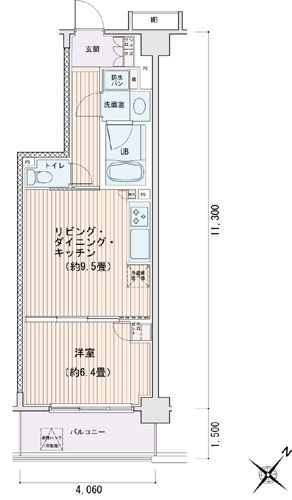 エスティメゾン豊洲レジデンスEの間取り写真