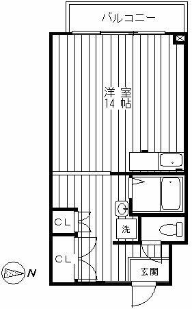 関マンションの間取り写真