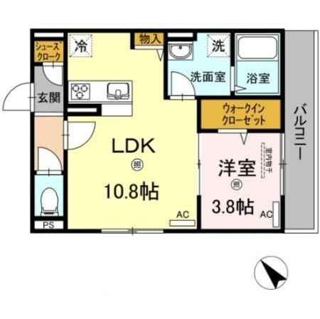 D-room Hakata Eastの間取り写真