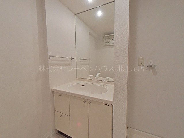 洗面設備　独立洗面化粧台、洗髪もできちゃいます