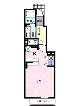 【尾道市日比崎町のアパートの間取り】