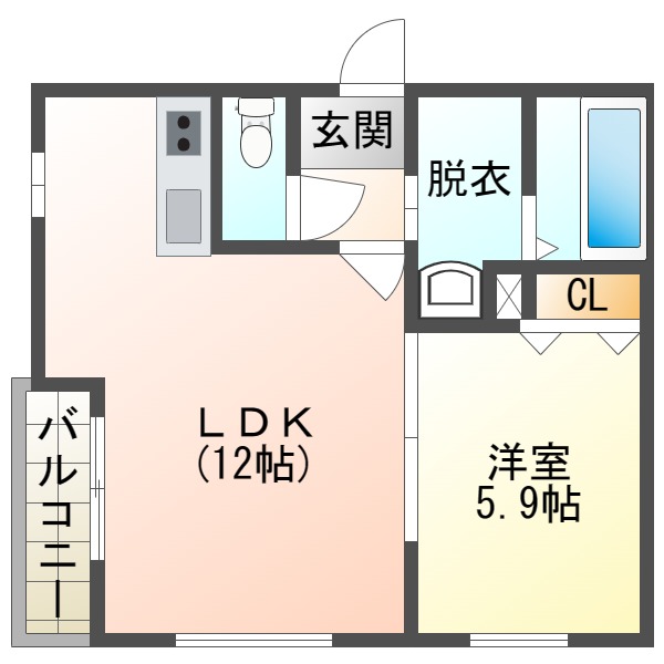 Grand　Terrace東開IIの間取り