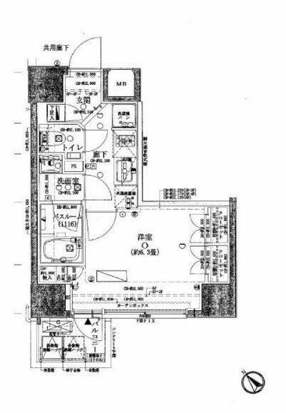 オープンレジデンシア銀座二丁目の間取り