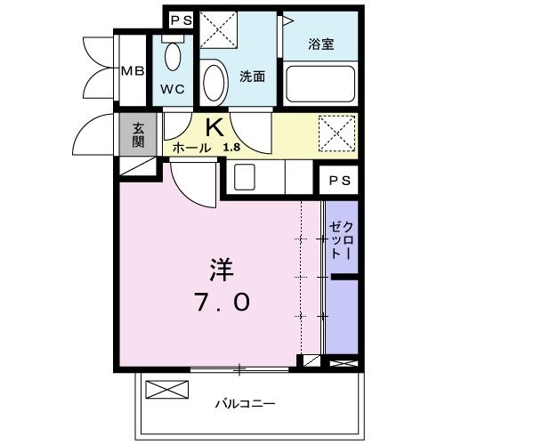 新潟県新潟市中央区上所上２（アパート）の賃貸物件の間取り