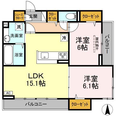 サンメゾン・小池Aの間取り