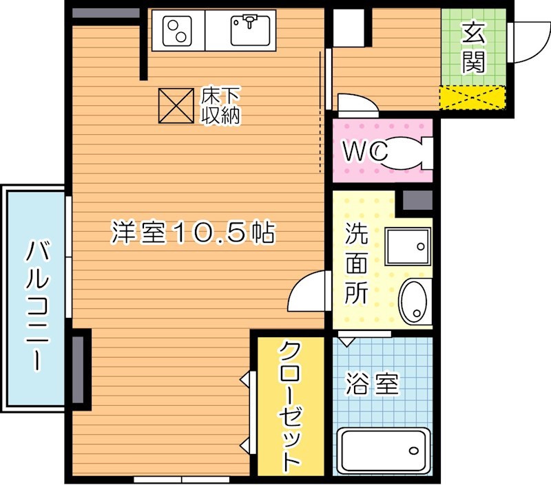 シェルフ宮丸　B棟の間取り