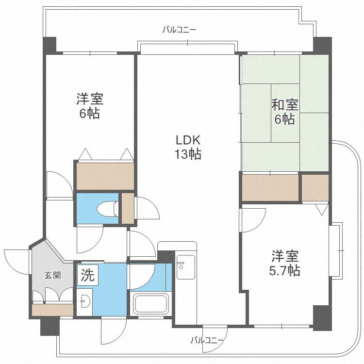 アダージュ茶山フォレストパーク_間取り_0