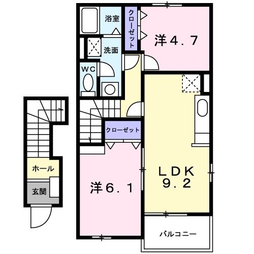 ソレイユ友Ａ棟の間取り