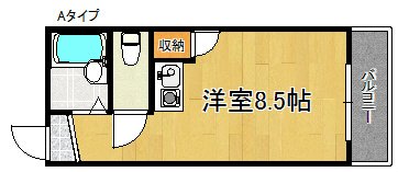 泉佐野市南中安松のマンションの間取り