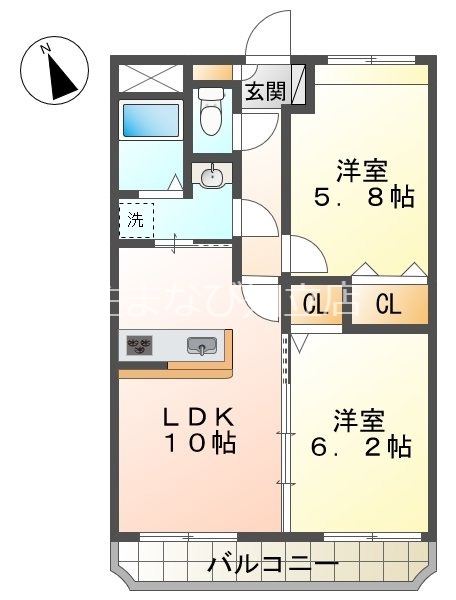 みよし市東山台のマンションの間取り