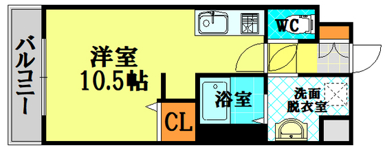 広島市南区松川町のマンションの間取り