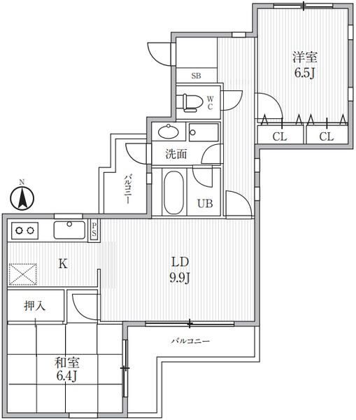 中野区鷺宮のマンションの間取り