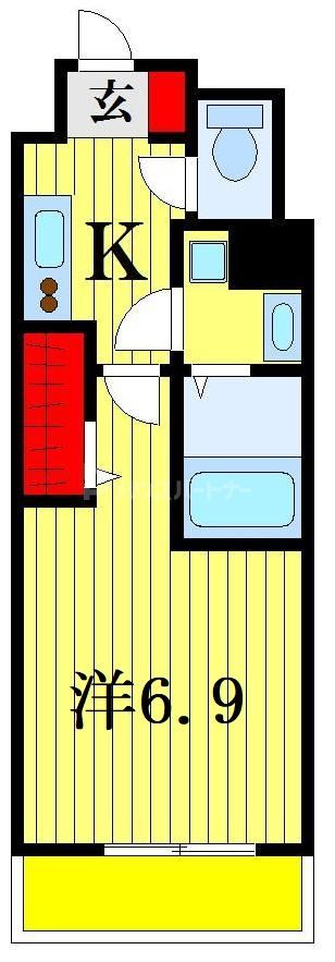 松戸市樋野口のマンションの間取り