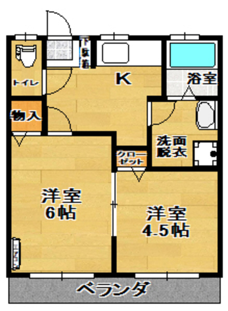 コーポ陰山の間取り