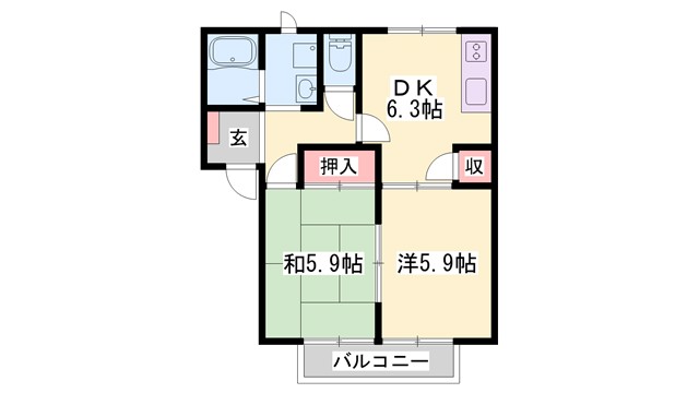 プリムローズ　B棟の間取り