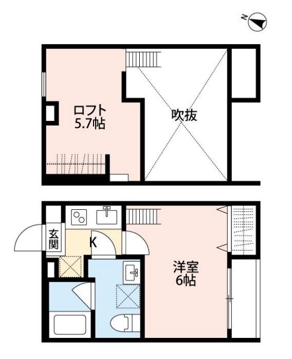 東村山市秋津町のアパートの間取り