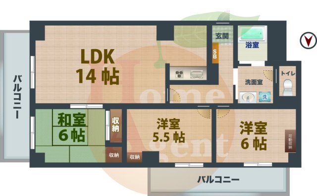 杉並区高井戸東のマンションの間取り