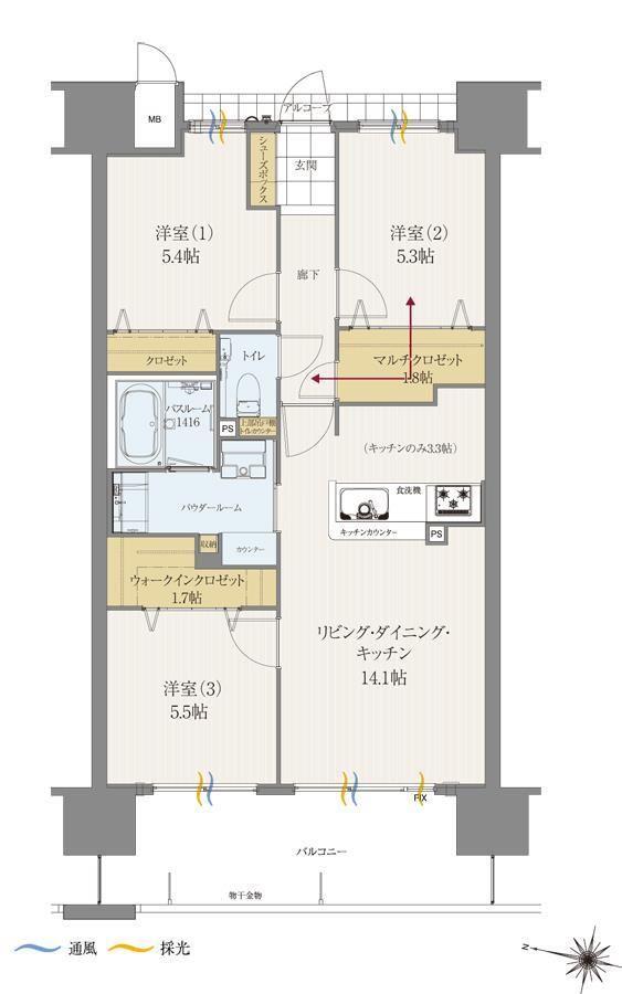 アルファステイツ天神町の間取り