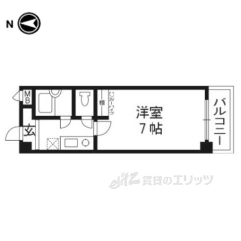 【第１６長栄アーバンハイツ五条の間取り】