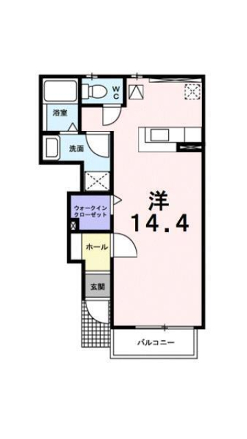 松山市南吉田町のアパートの間取り