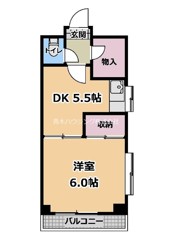 横浜市緑区中山のマンションの間取り