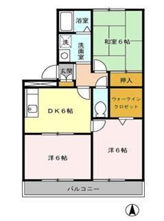 川口市戸塚のアパートの間取り