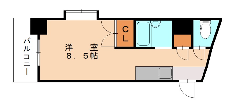 北九州市戸畑区幸町のマンションの間取り