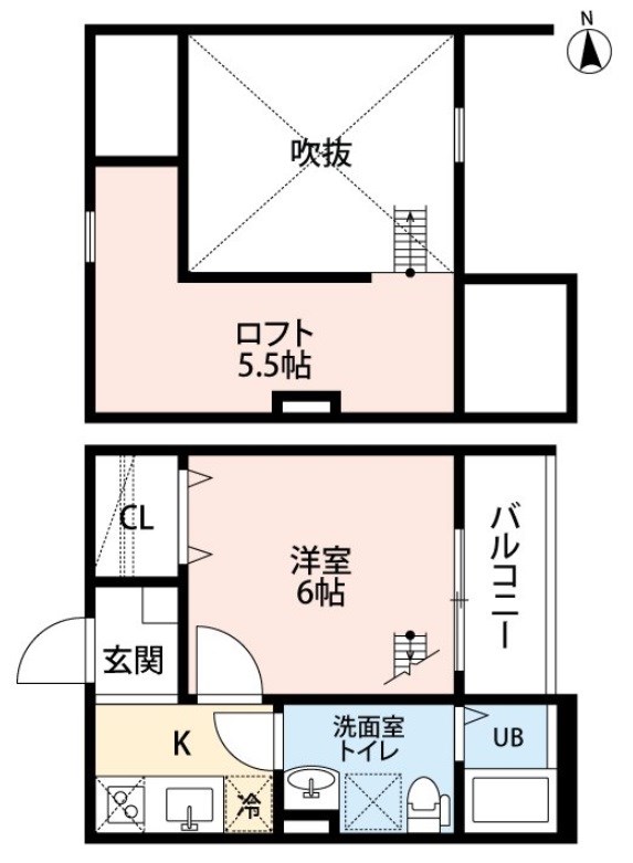 名古屋市守山区鳥神町のアパートの間取り