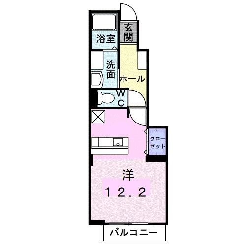 高松市郷東町のアパートの間取り