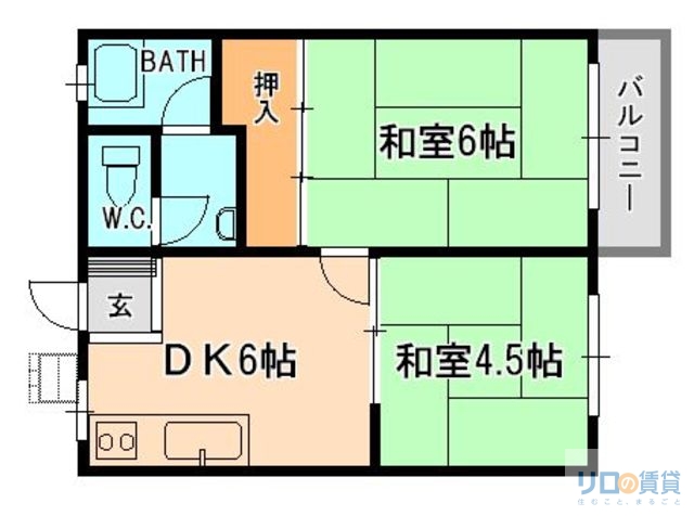 寿ハイツI，IIの間取り