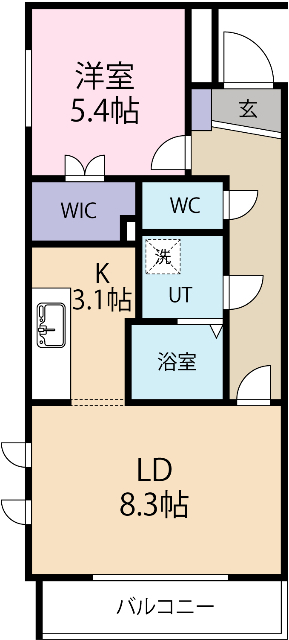 ヴィガラス川成島の間取り