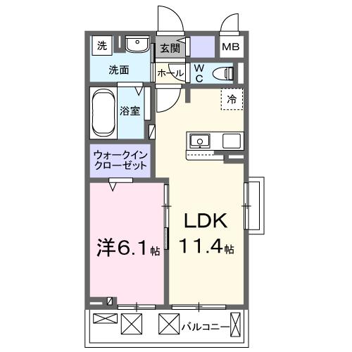 クラール　大島　Ａの間取り