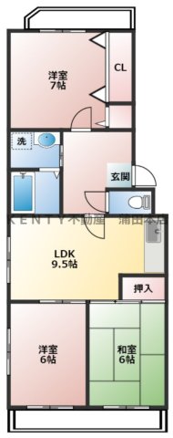 大田区大森中のマンションの間取り