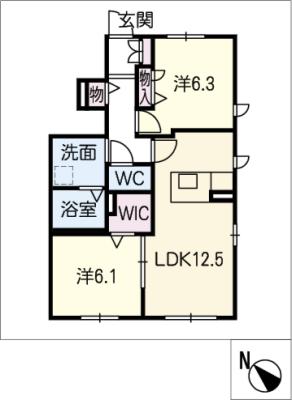 グローリーフォレスト　Ｃ棟の間取り