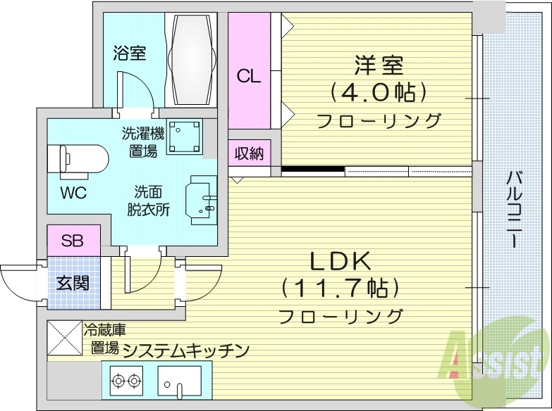 LEONE中島公園の間取り