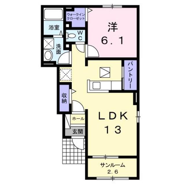 阪南市鳥取のアパートの間取り