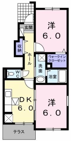 ベル フルーヴ Aの間取り