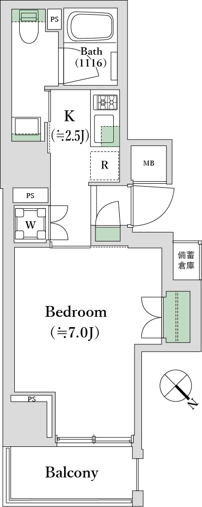 中央区銀座のマンションの間取り