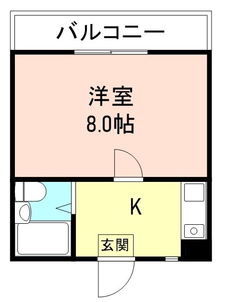 和歌山市島橋南ノ丁のマンションの間取り