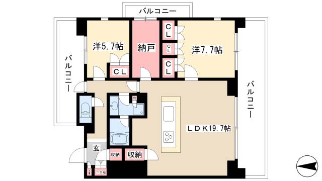 プライムメゾン萱場公園の間取り