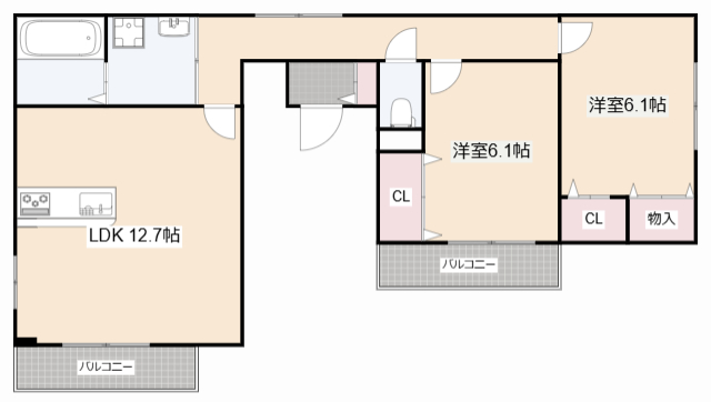 カルムKKの間取り