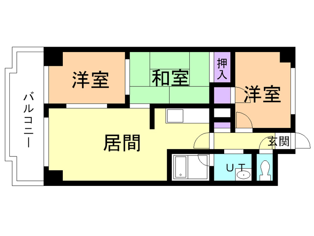 苫小牧市本幸町のマンションの間取り