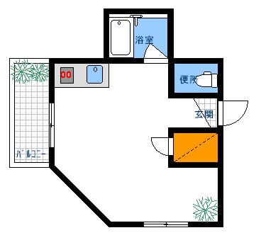 広島市中区吉島新町のマンションの間取り