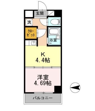 【姫路市北条口のマンションの間取り】