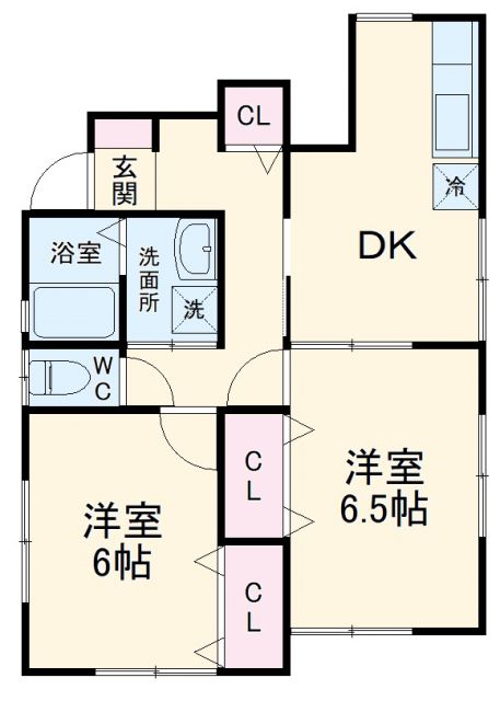 浜松市中央区半田町のアパートの間取り