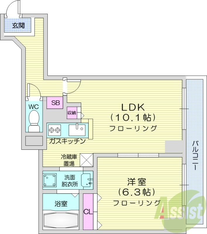 クレインコートの間取り